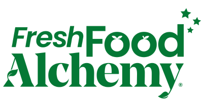 A green and black logo for fresh food scheme